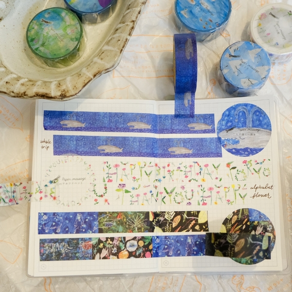 [Chiết 1 mét] Các mẫu washi hãng Paper Message | brand hot mới tại Nhật Bản