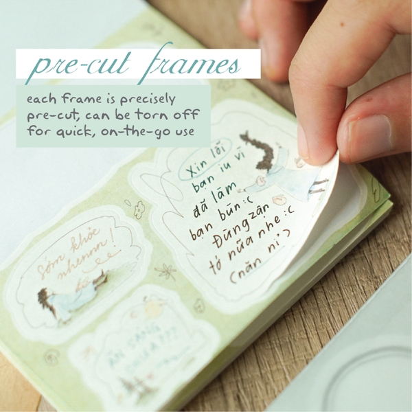 [Full tệp] Giấy frame note dạng Sticker | original by teayoushop