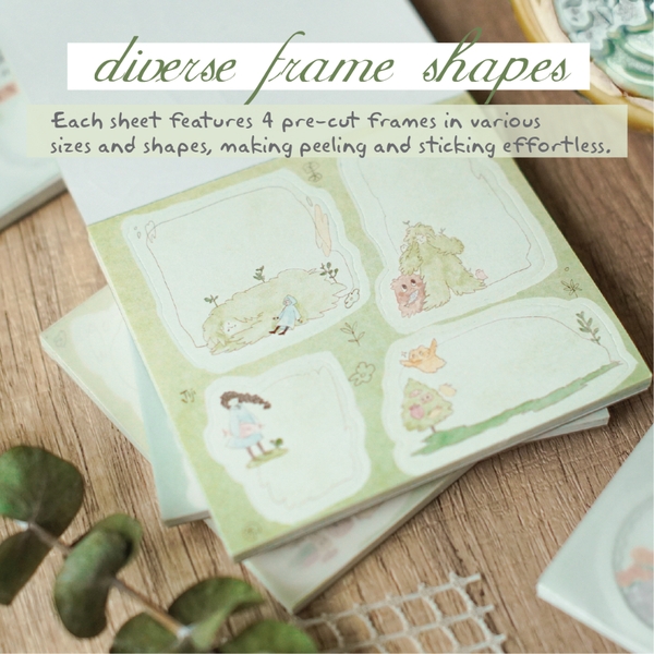 [Full tệp] Giấy frame note dạng Sticker | original by teayoushop