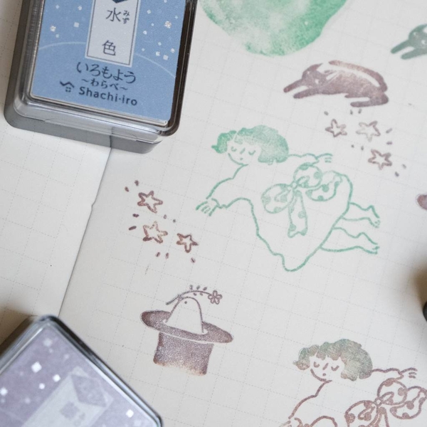 [NEW] Các mẫu mực in có nhũ Shachihata - Kosai (Glitter) - mini size pad
