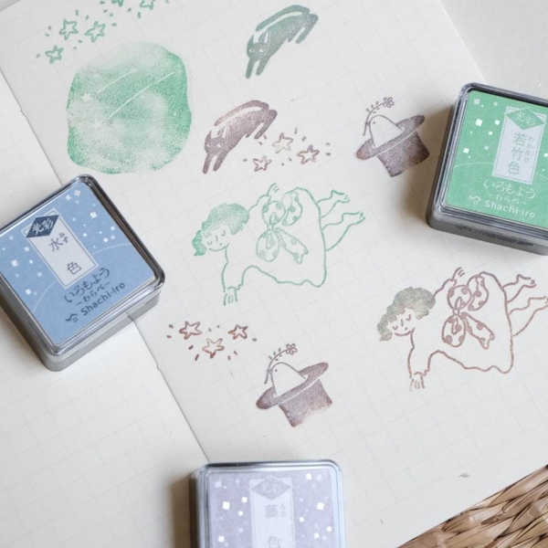 [NEW] Các mẫu mực in có nhũ Shachihata - Kosai (Glitter) - mini size pad