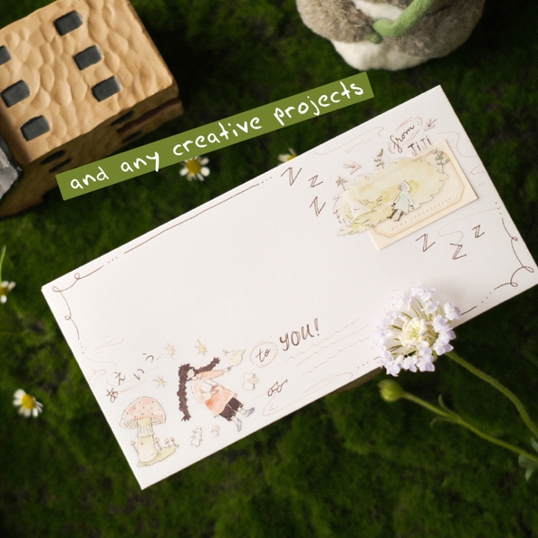 PET tape stickers với đế trắng 