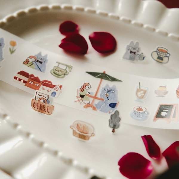 [Full cuộn] Các mẫu PET Tape stickers original nhà teayoushop