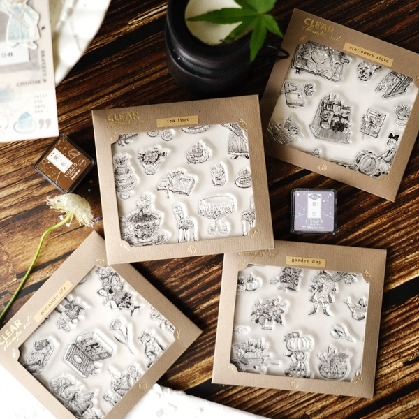 Set con dấu trong suốt Clear Stamps Set | Original Product by teayou