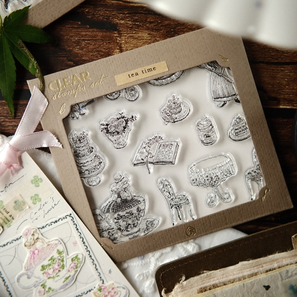 Set con dấu trong suốt Clear Stamps Set | Original Product by teayou