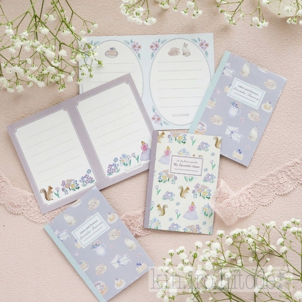 Các mẫu giấy Note Coquette dạng gấp đôi thành quyển sổ 💌 | Hãng Kin.iro.hitode hot hit Nhật Bản