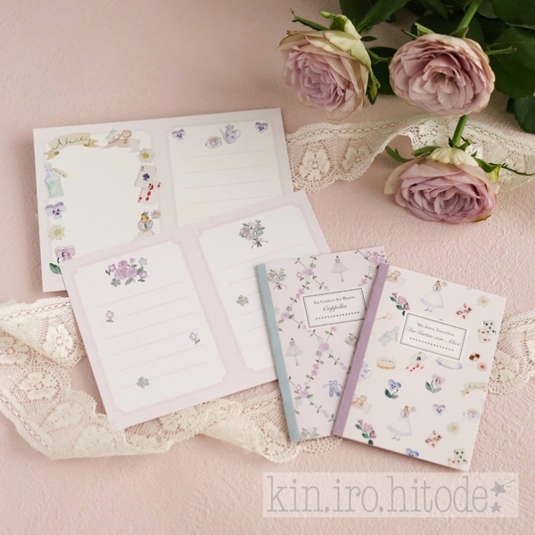 Các mẫu giấy Note Coquette dạng gấp đôi thành quyển sổ 💌 | Hãng Kin.iro.hitode hot hit Nhật Bản