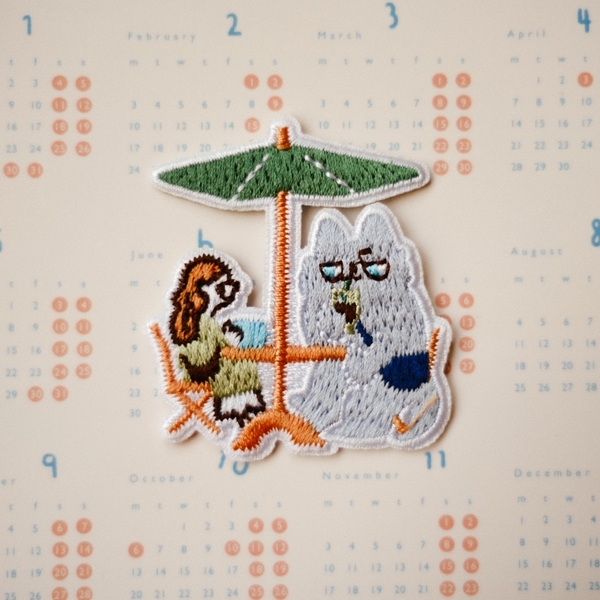 Hình thêu dạng pin cài/ pin ủi - Neko Boyfriend| teayoushop