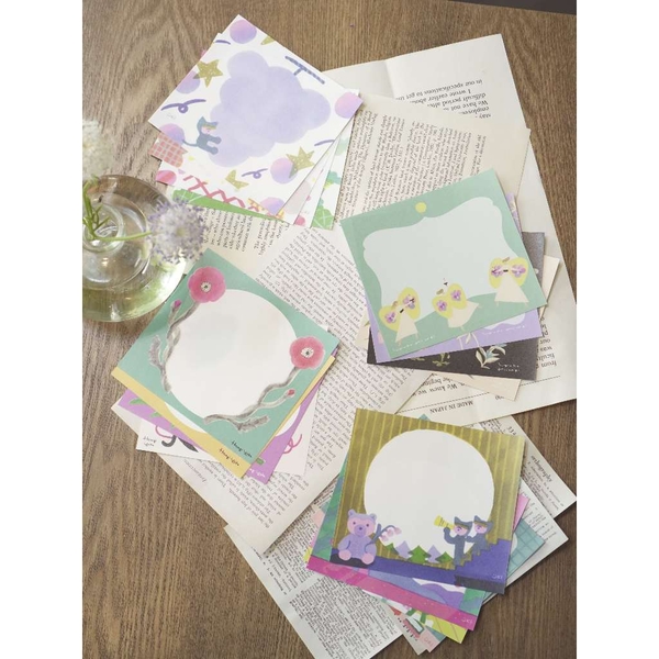 Set Giấy Note Mix 16 Tờ Xinh Xắn | Hãng Cozyca Nhật Bản
