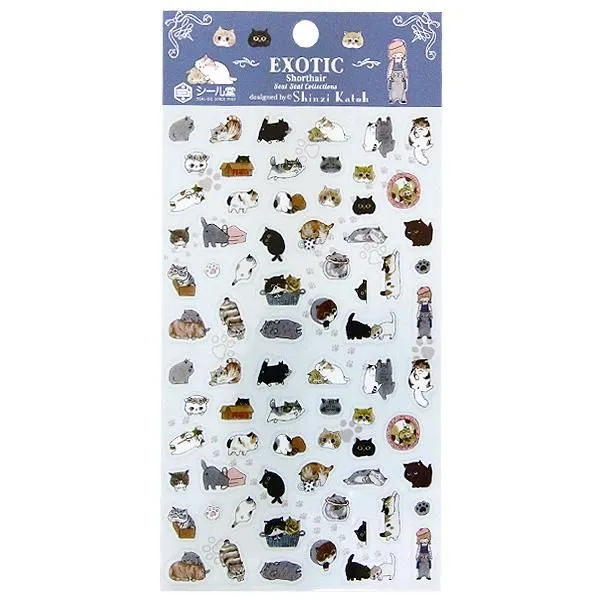 Các mẫu sticker sheet mini chất PET | hãng Shinzi Katoh Nhật Bản