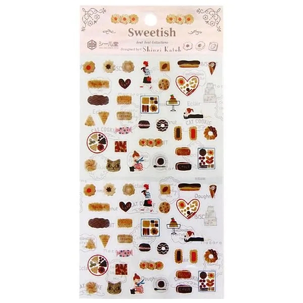 Các mẫu sticker sheet mini chất PET | hãng Shinzi Katoh Nhật Bản
