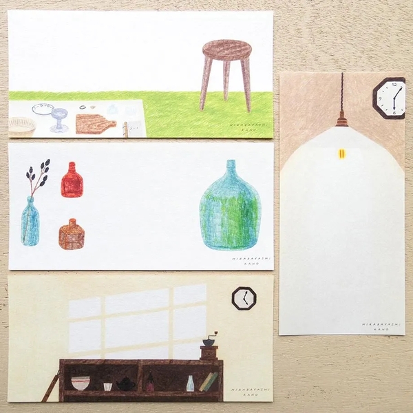 Chiết 4 tờ | các mẫu giấy note chữ nhật hãng Cozyca | hàng nhập chính hãng
