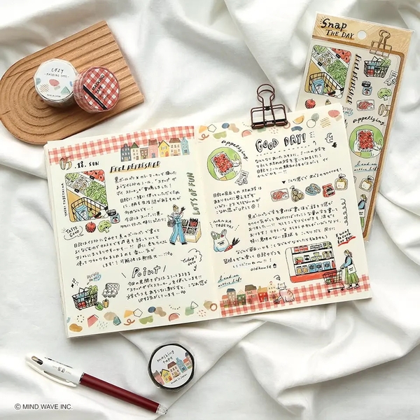 Các mẫu washi tape Die-cut và “Piyoko Bean” hãng Mindwave | Nhật Bản