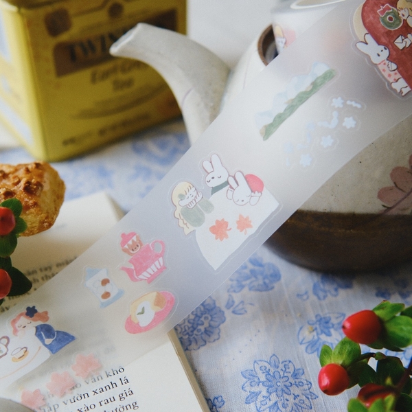 [Full cuộn] Các mẫu PET Tape stickers original nhà teayoushop