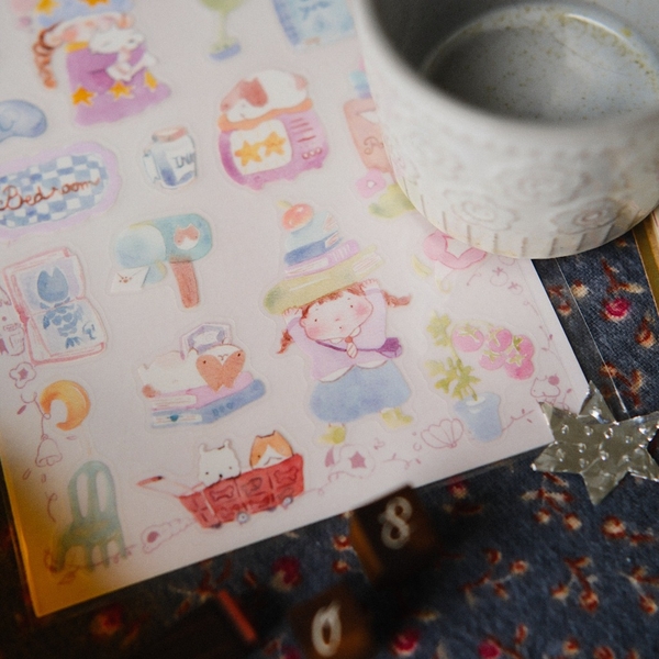 Sticker sheet chất PET 