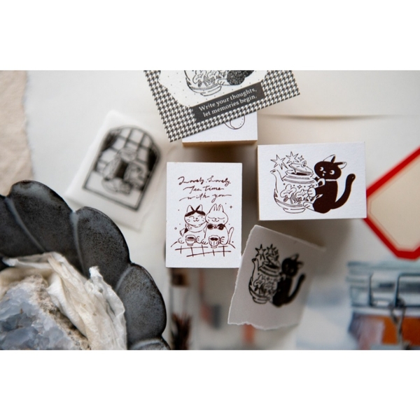 Các mẫu con dấu gỗ Series Tea Room hãng OURS | Chính hãng Taiwan
