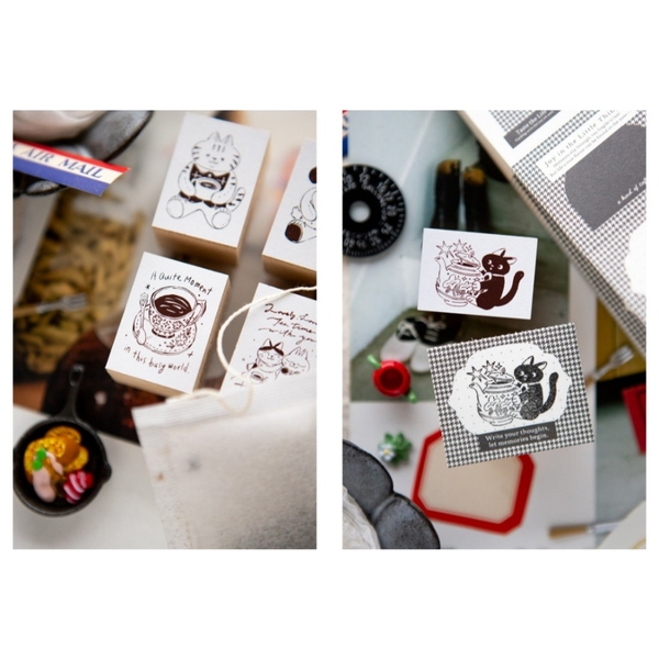 Các mẫu con dấu gỗ Series Tea Room hãng OURS | Chính hãng Taiwan