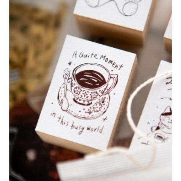 Các mẫu con dấu gỗ Series Tea Room hãng OURS | Chính hãng Taiwan