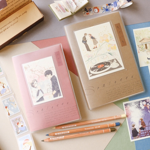 Sổ bìa nhựa Palette series A6 | 6 màu bìa để lựa chọn và đã kèm 2 Postcard