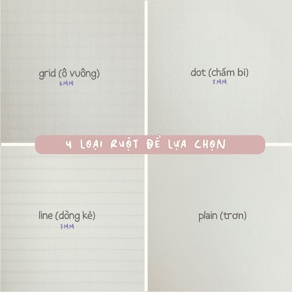 Sổ bìa nhựa Palette series A5 | 6 màu bìa để lựa chọn và đã kèm 2 Postcard