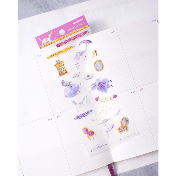 Các mẫu sticker sheet chất PET mờ | hãng Dodoluu