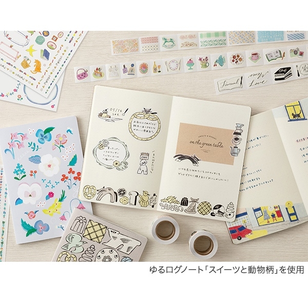 Các mẫu Kiss-cut Roll Sticker hãng Midori | Nhật Bản
