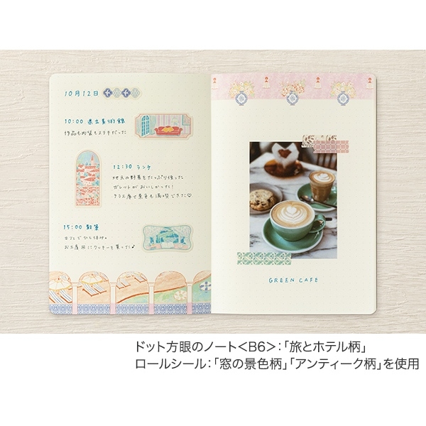 Các mẫu Kiss-cut Roll Sticker hãng Midori | Nhật Bản