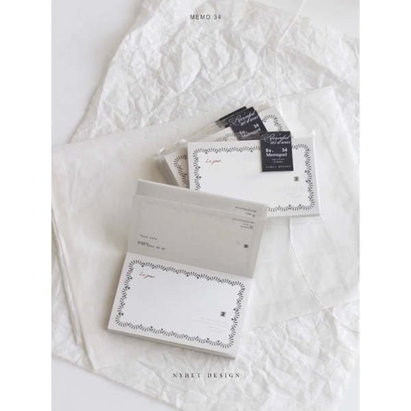 [Full và Chiết 10 tờ] Các mẫu giấy Memo Note in 2 mặt hãng Nyret Design