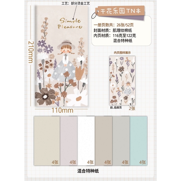 Các mẫu ruột sổ size TN (Travel Notebook) | hãng Molinta