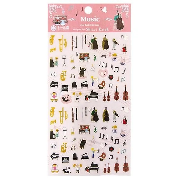 Các mẫu sticker sheet mini chất PET | hãng Shinzi Katoh Nhật Bản