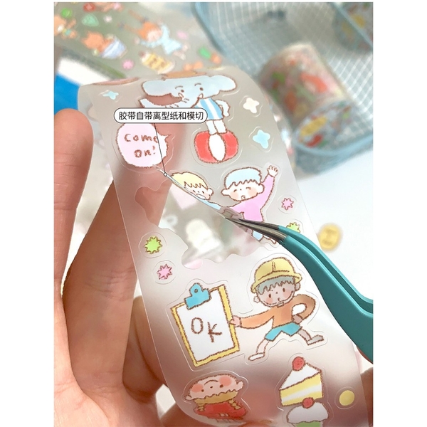Các mẫu PET Tape series Watercolor Girls hãng Molinta