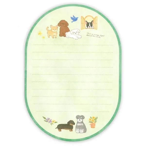 Letter set giấy cắt khung Oval chủ đề 