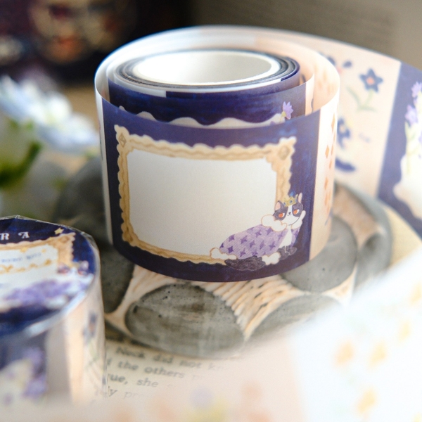 Giấy note cuộn chất Tracing (giấy can) - bế sẵn Cat and Stars Ver A và B | original by teayoushop