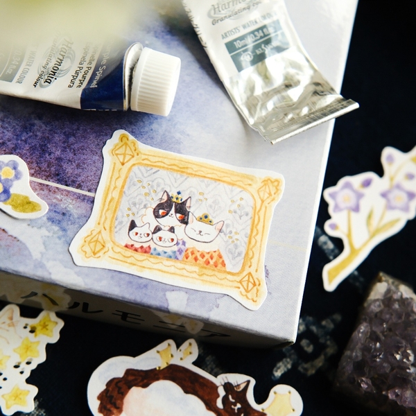 Flake Sticker chất giấy mỹ thuật - có chi tiết nhũ 