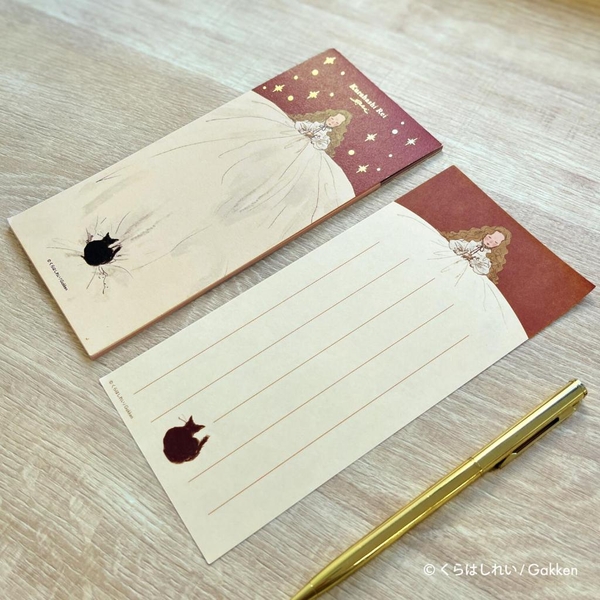 Set giấy viết thư phong bì giấy can và các tệp giấy note | họa sĩ Kurahashi Rei Nhật Bản