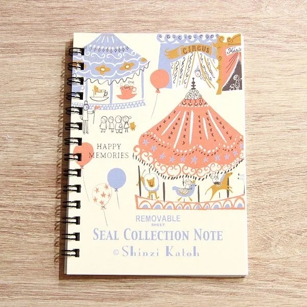 Sổ trữ sticker | Bìa còng | Giấy dày có lớp cán bóng | Hãng Shinzi Katoh