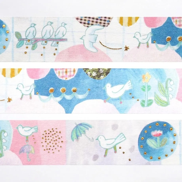 [Full cuộn] Các mẫu washi nhũ hãng Cozyca Nhật Bản