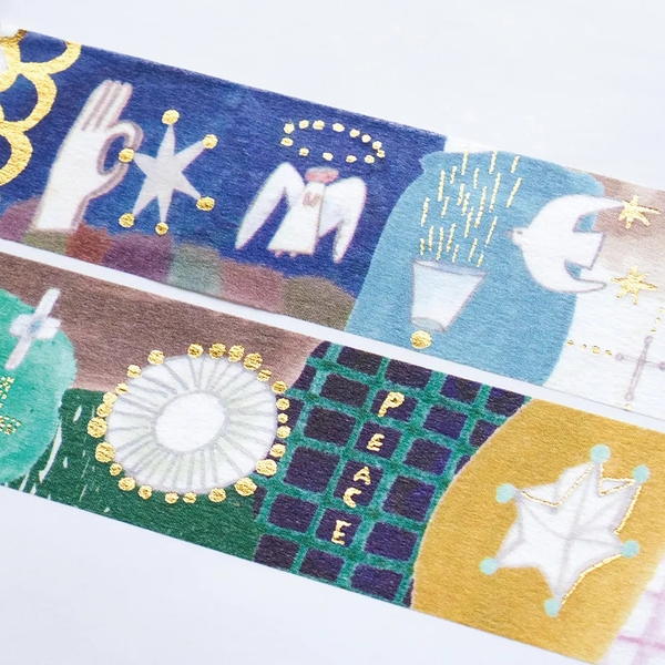 Chiết chu kì 1 m | các mẫu washi nhũ hãng Cozyca Nhật Bản