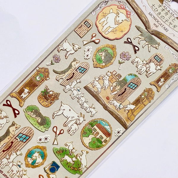 Các mẫu sticker giấy mỹ thuật & có nhũ chủ đề cổ tích MONOGATARI | Kamio Nhật Bản