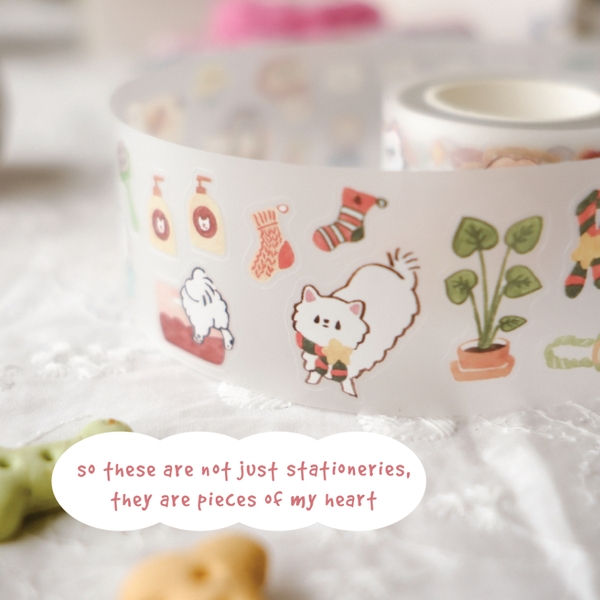 PET Tape Stickers - hình dán bế viền sẵn 