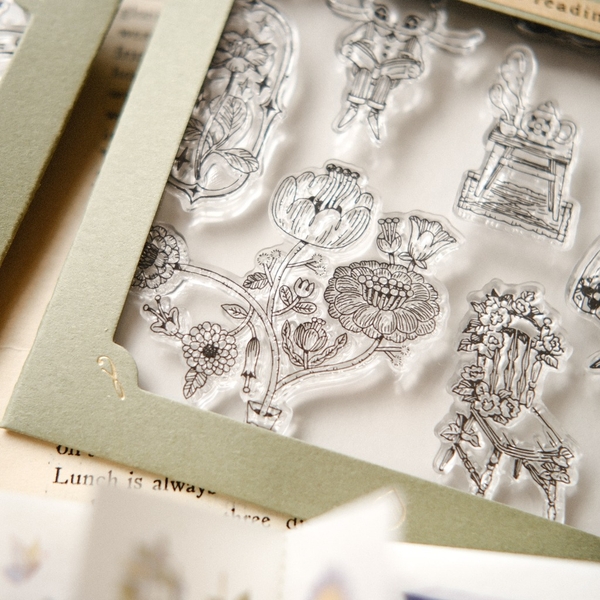 Set con dấu trong suốt Clear Stamps 
