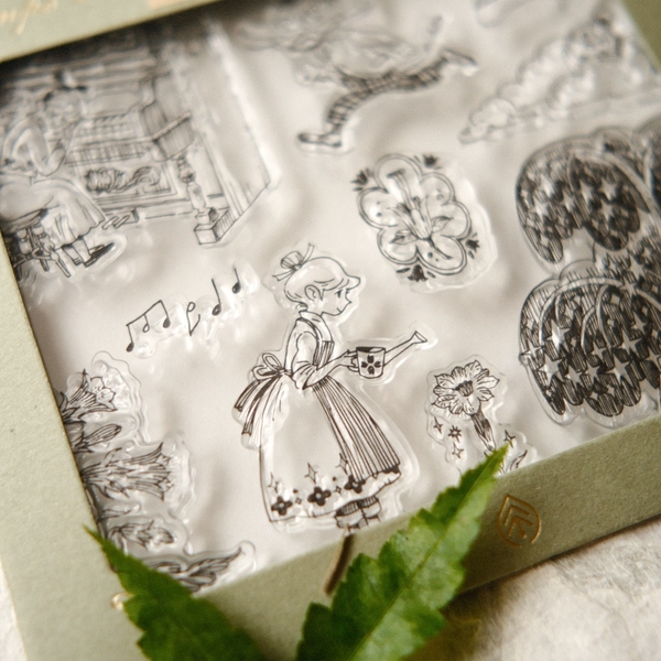 Set con dấu trong suốt Clear Stamps 