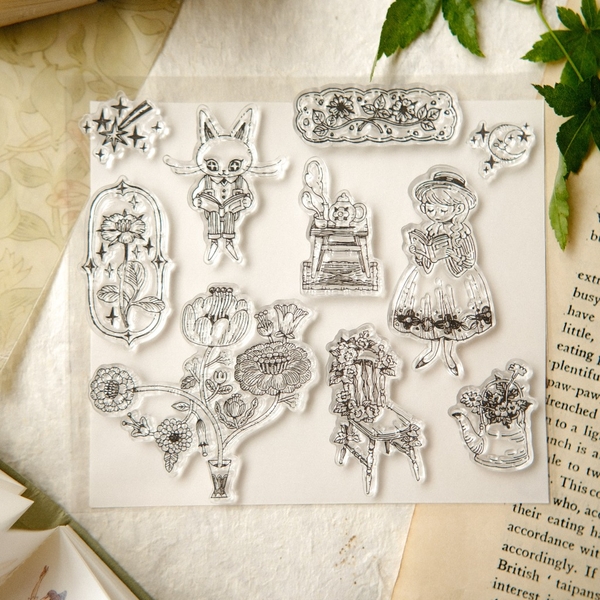 Set con dấu trong suốt Clear Stamps 
