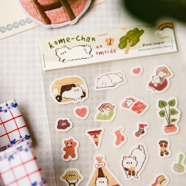 Các mẫu sticker mini giấy mỹ thuật đế trong suốt | original by teayoushop