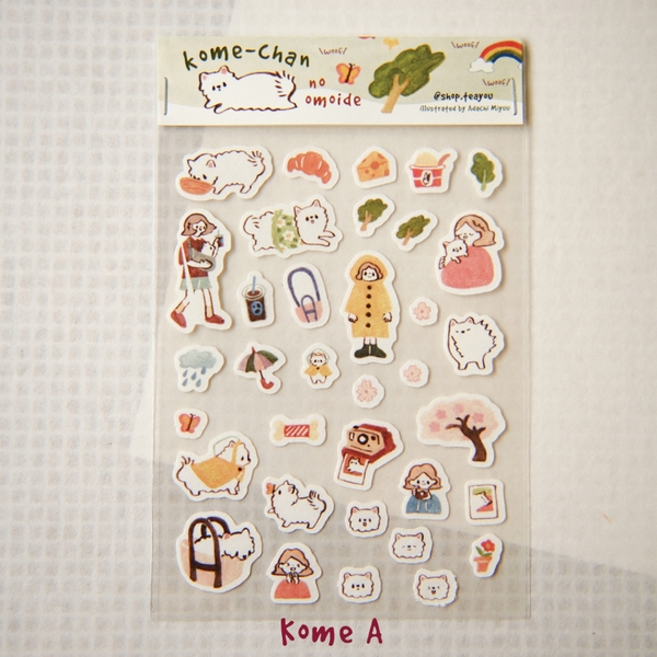 Các mẫu sticker mini giấy mỹ thuật đế trong suốt | original by teayoushop