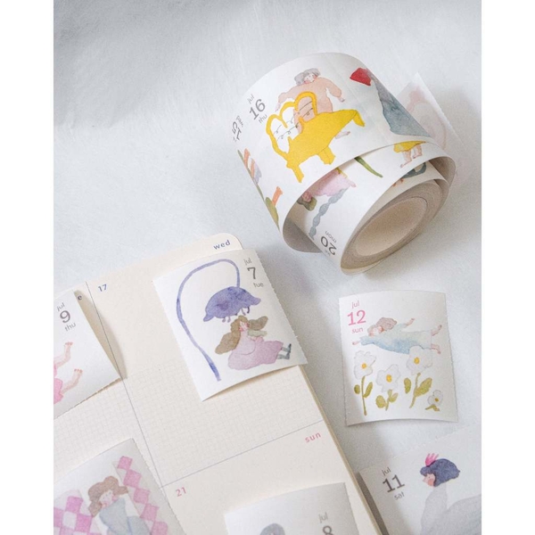 [Siêu phẩm] Chiết từng tháng lịch 2026 | Chất washi có đế | Có đường cắt sẵn