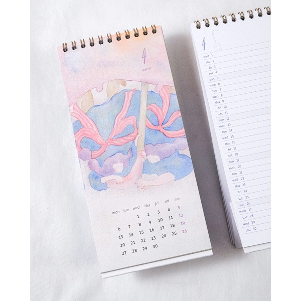Lịch để bàn Monthly 2026 | Dạng Slim | Chính hãng Dodolulu