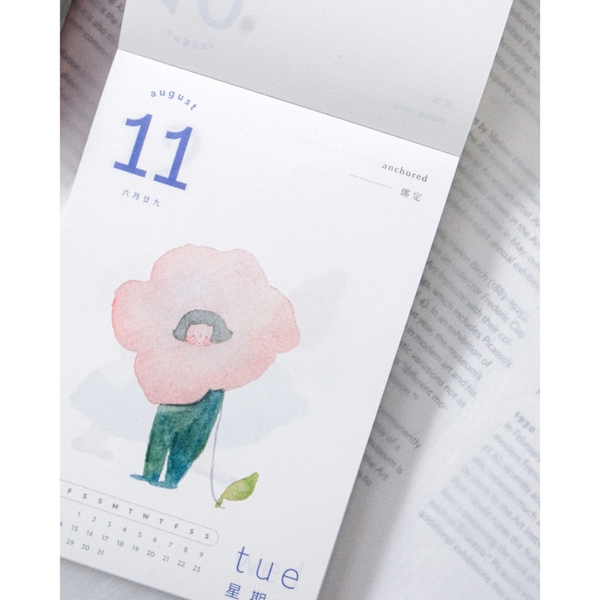 Chiết 1 tháng lịch để bàn 365 ngày năm 2026 Dodolulu with Illustrations & Daily Prompt | Nhập chính hãng