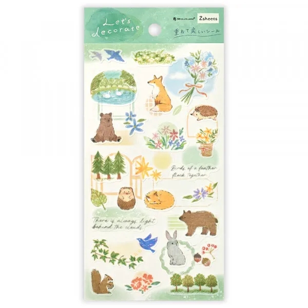 Set double sticker sheet Chủ đề Animal | Chính hãng NB