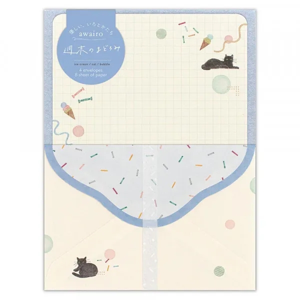 Set Giấy Viết Thư Mini Series Nuku - Awairo | Hãng NB Nhật Bản